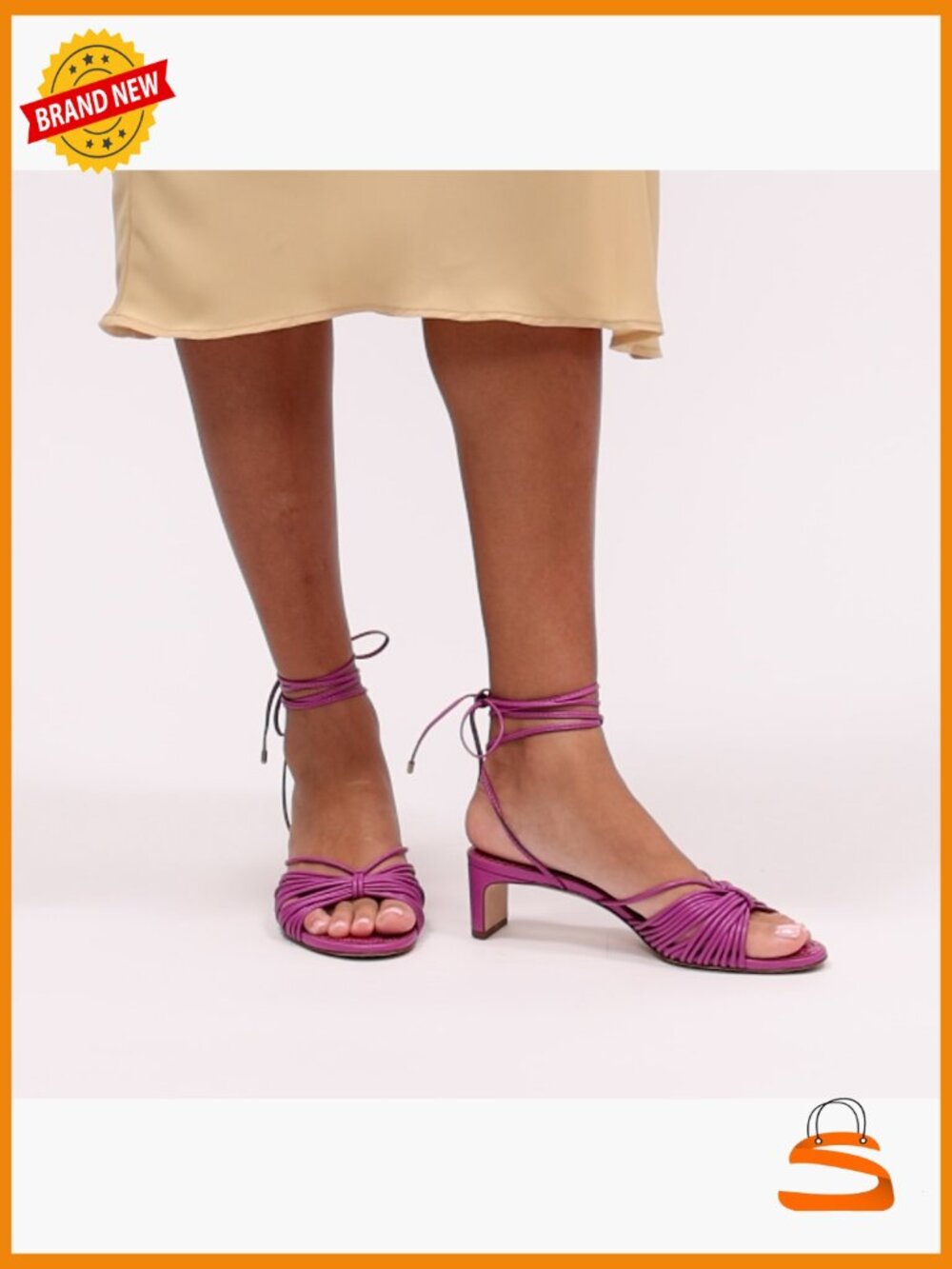 Strappy Kitten Heel Ankle Wrap Sandals Lace Up - Picture 7 of 7